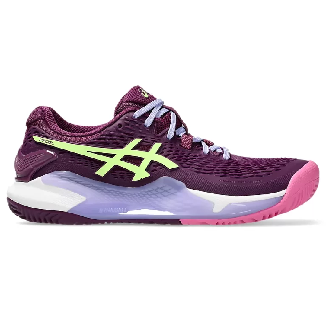 Tenis Asics Gel-Resolution Padel – Deep Mauve/Lime Green – Mujer